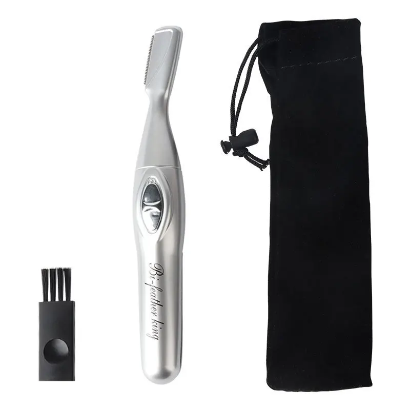 Portable Eyebrow Trimmer for Women, Facial Hair Shaver Painless Detail Trimmer, Battery Powered Mini Electric Hair Shaver