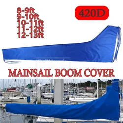 2.45m-3.96m 420D Waterproof Mainsail Boom Cover Boat Cover Anti UV Windproof Sunshade Sail Cover Blue Anti Scratch Dustproof