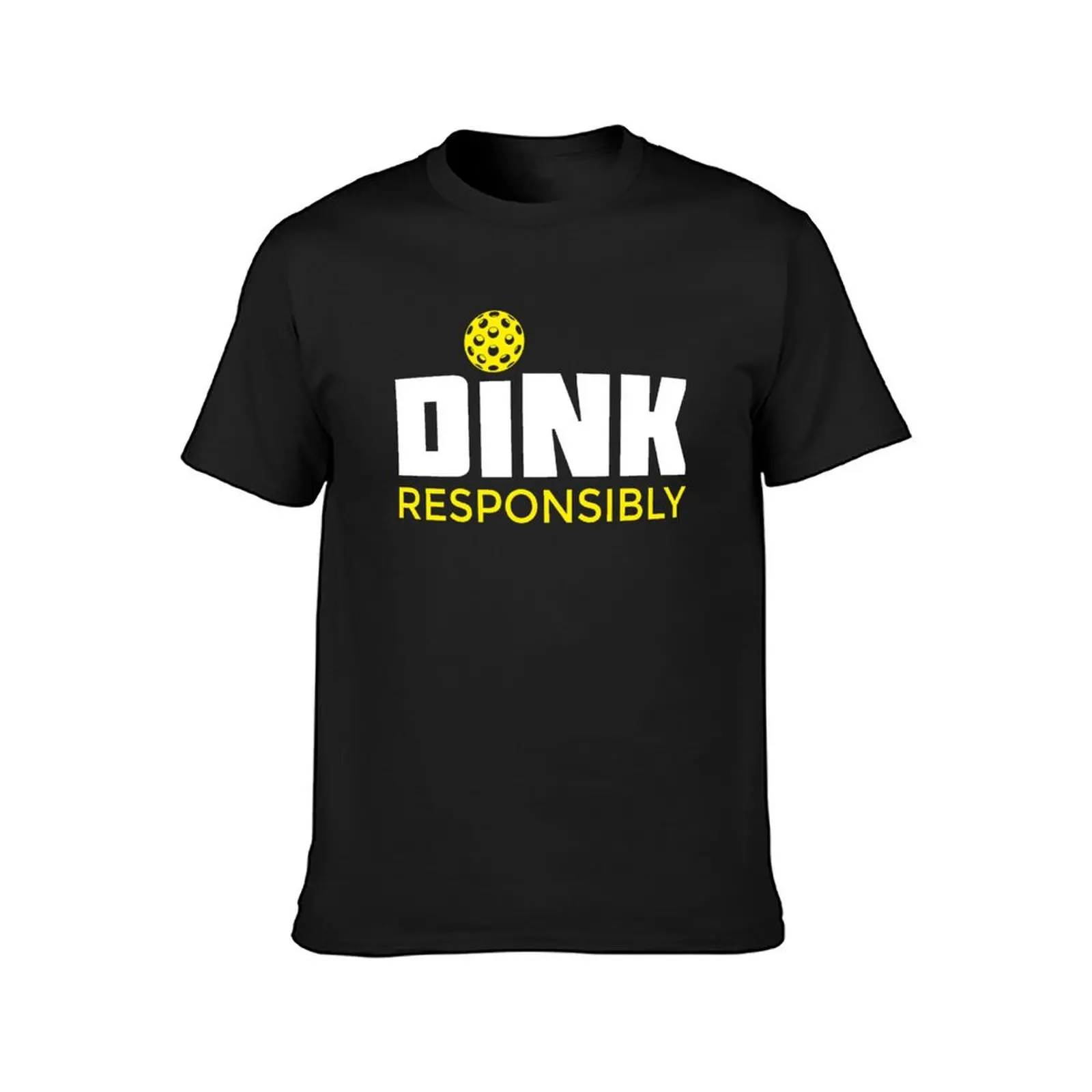 Dink Responsibly Pickleball T-Shirt blacks sports fans mens graphic t-shirts big and tall