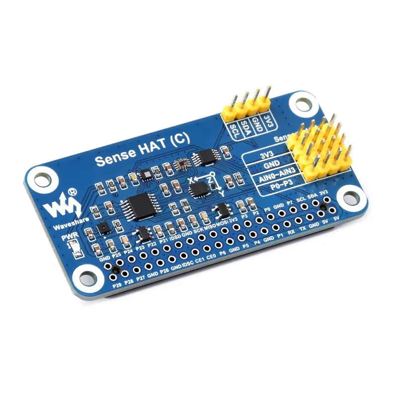 Sense HAT (C) for Raspberry Pi Onboard Multi Powerful Sensors Supports External Sensors