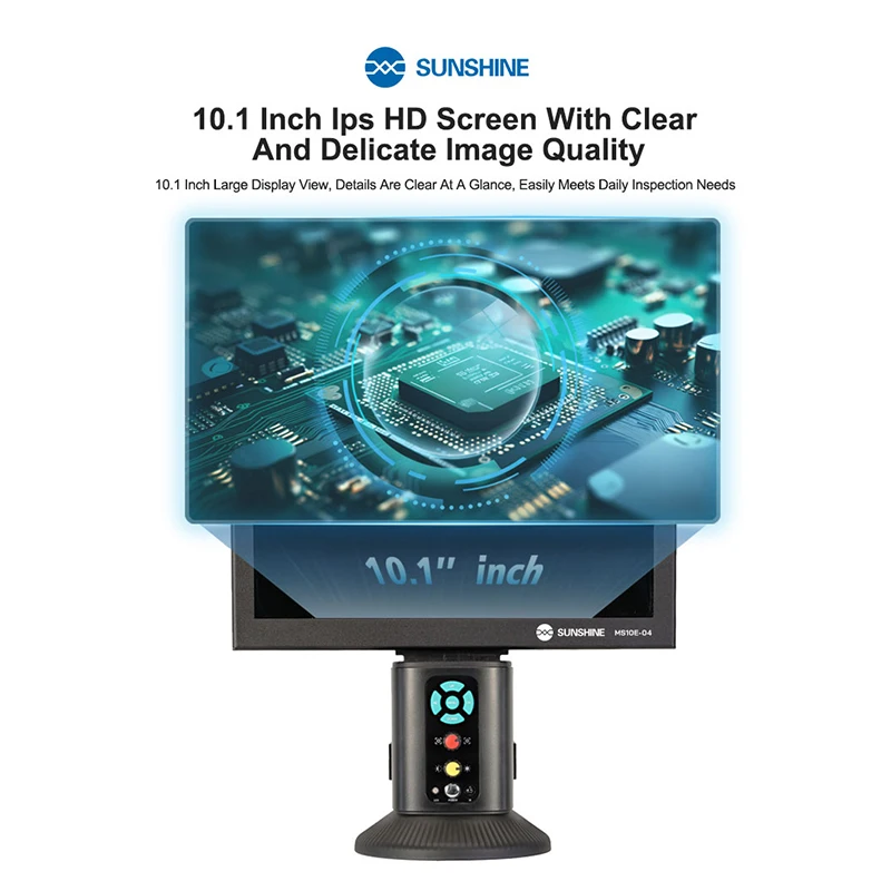SUNSHINE MS10E-04 4K HD Digital Microscope HD Large Screen Electronics Soldering Microscope for Mobile Phone Repair