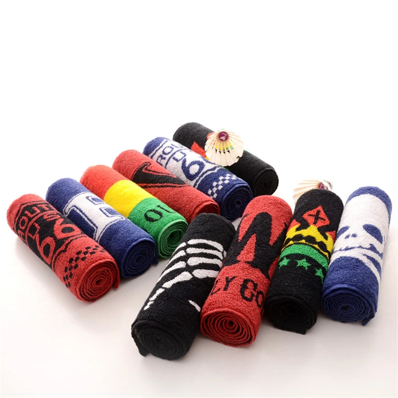 22*100cm Fitness Sports Yarn Weaving Jacquard Towels Marathon Football Tournament Towels Outdoor Gym Off Road Water Absorbent