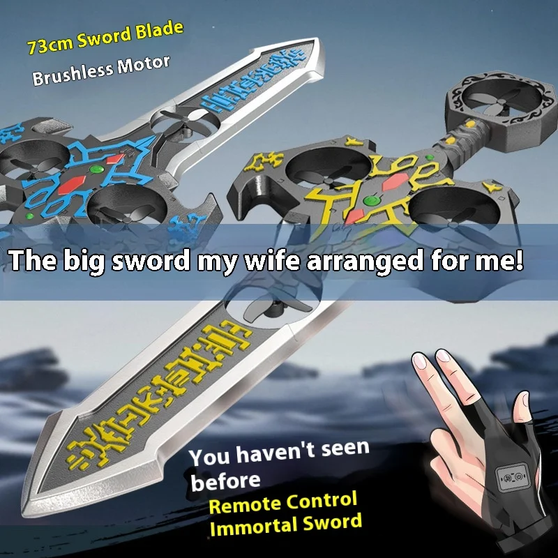 

New Huanyu Xianjian Cool Remote Control Flying Sword Drone Aircraft Lighting Fixed Height Children'S Remote Control Toy