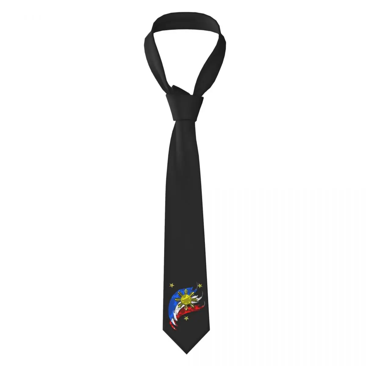 Philippines Flag Necktie for Men Silk Polyester 8 cm Neck Ties Wedding Suits Tie Casual Gravatas