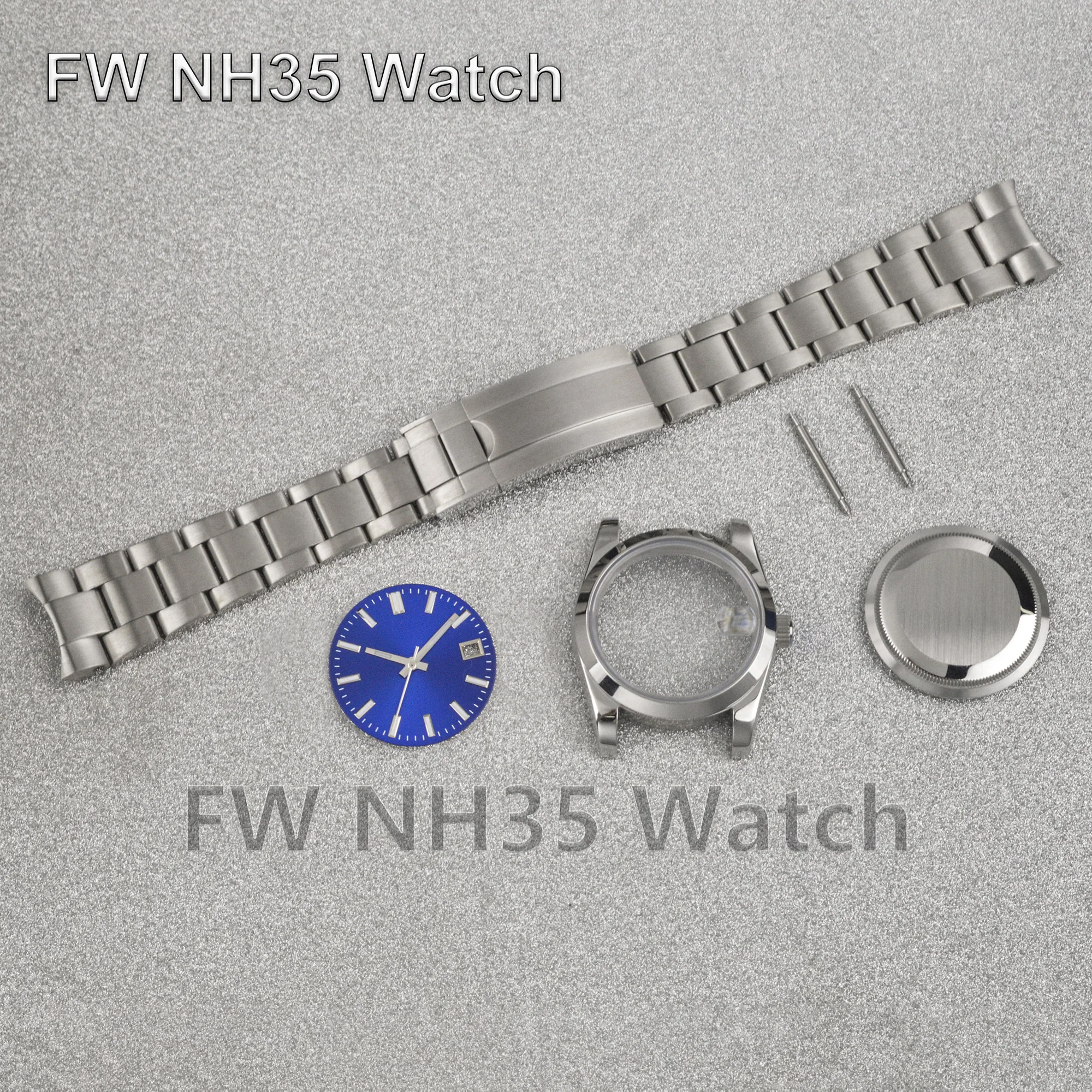 Sapphire Crystal NH35 Case Oyster Strap for Datejust Watches Mod Parts 10ATM Waterproof 36mm/39mm Case fit NH34/35/36 Movement