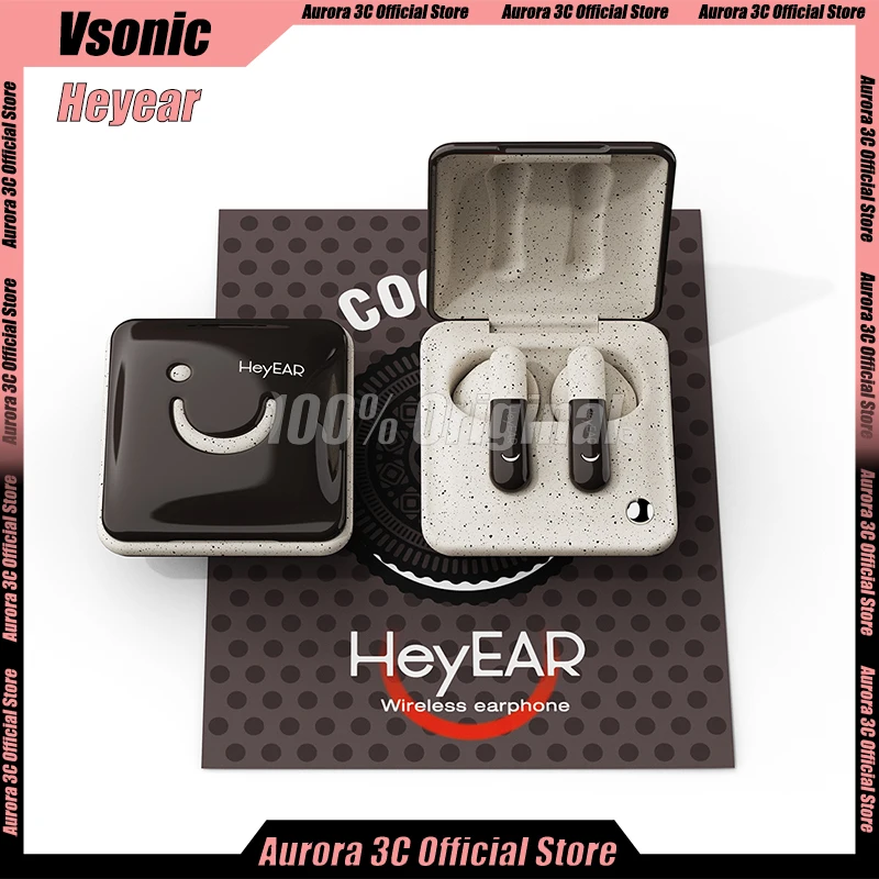 

Vsonic Heyear Earphone Wireless Bluetooth Earphones Hifi Cookie Earbuds Semi-In-Ear Earphones Cute Low Latency Game Earphones