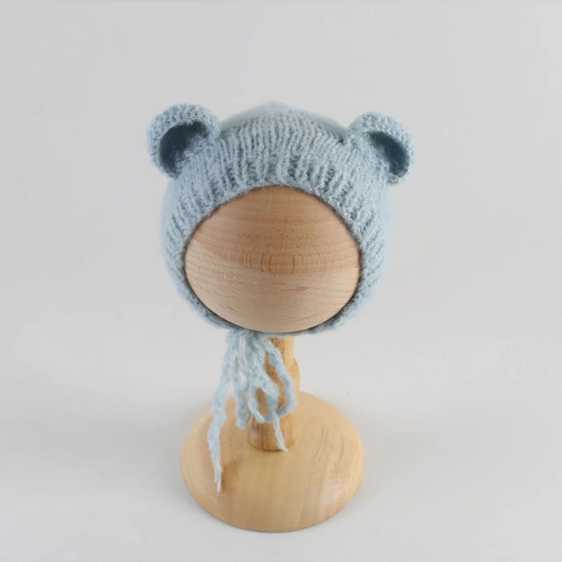 NewbornCrochet Teddy Bear Bonnet Knitted Romper Newborn Photography Prop Baby Knit Mohair Stretch Outfit  Baby Accessories