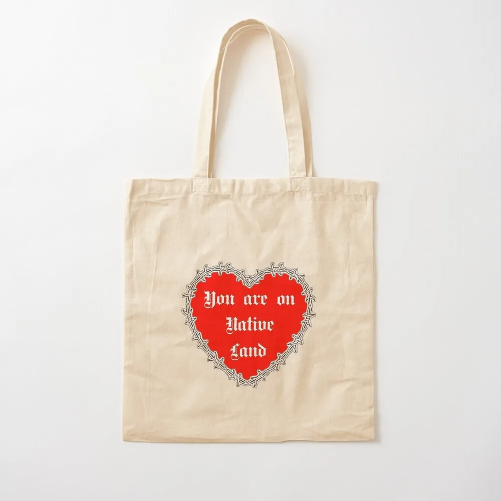 

Native Land Valentine heart Tote Bag personalized tote tote bag canvas Canvas Bag