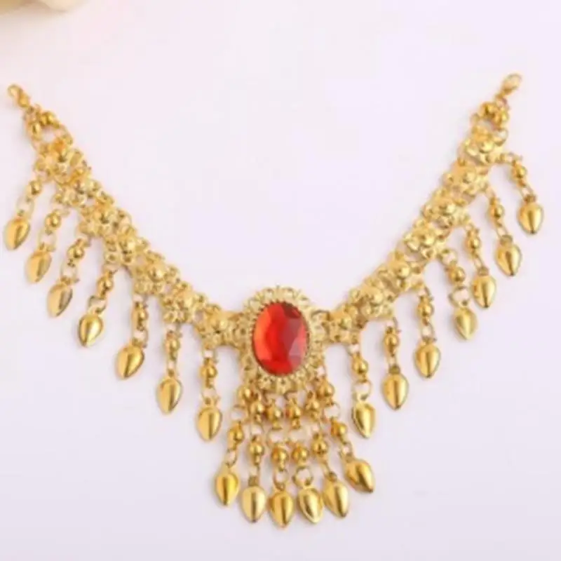 Belly Dance Headwear Bohemian Indian Dance Necklace Jewelry Professional Performance Dance Earrings Women Ethinc Accessorie