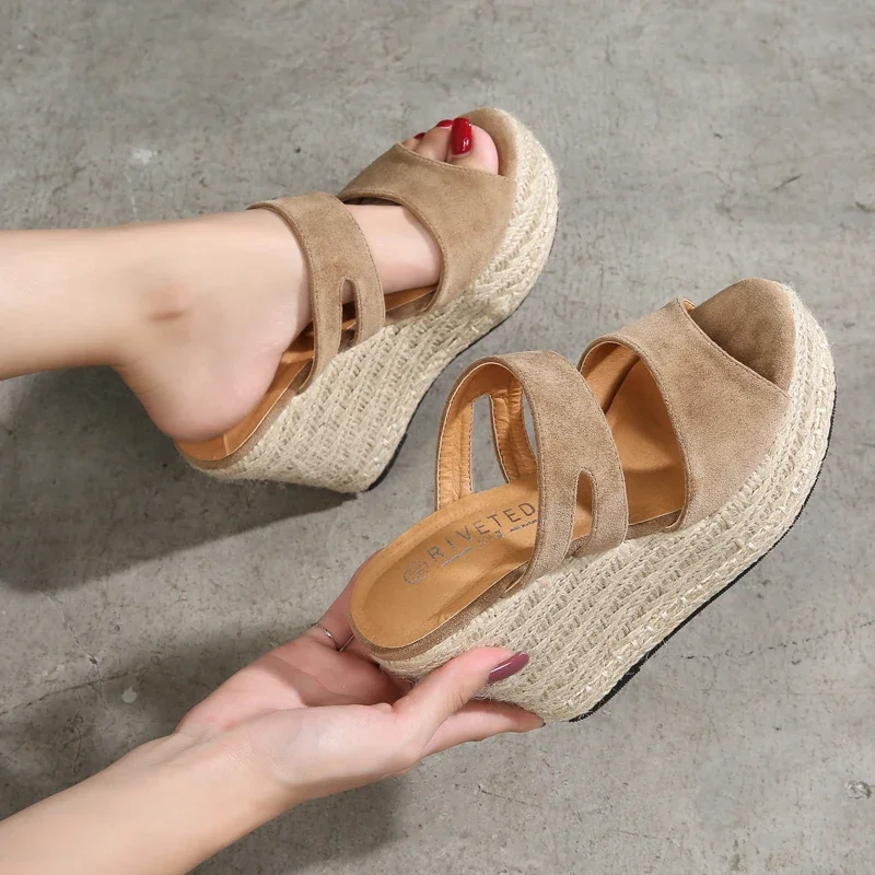 32-39 Summer Cool Wedges High Heel Women Sandals Beach Holiday Fashion Shoes With Platform