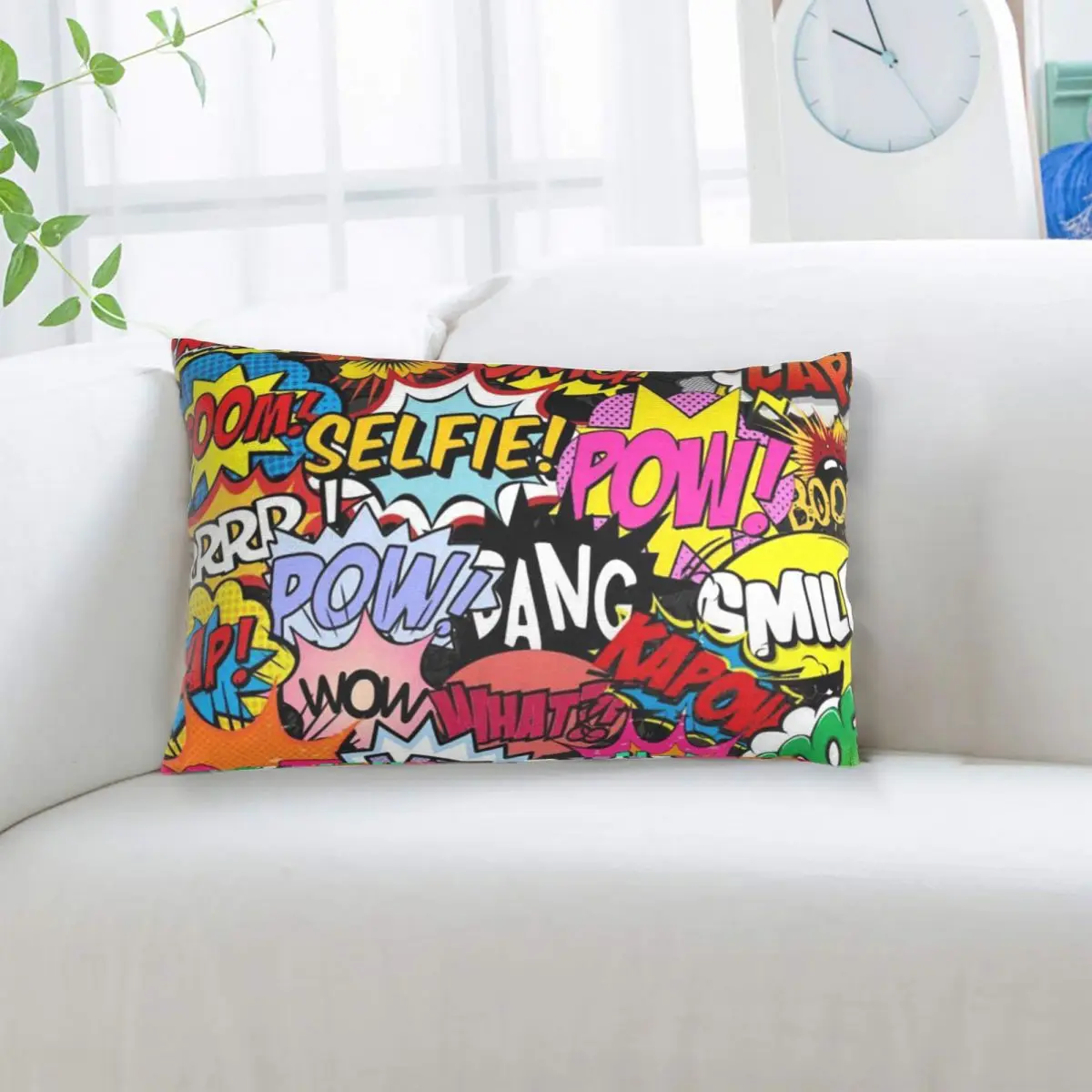 Fun Street Graffiti Comic Pop Art Rectangle Pillowcase Cushion Cover Decorative Bedroom Bed Home Comfort Throw Pillow