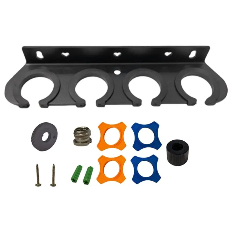 New Arrivals-Wall Mount Microphone Holder 4-Slot Stand Bracket Organizer For Wired/Wireless Mics- Includes 3/8 Inch Threads Rack