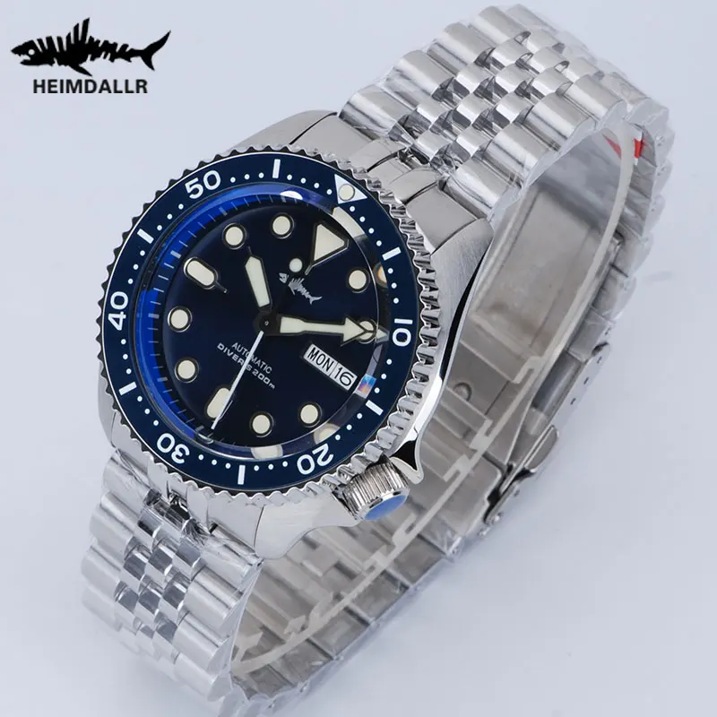 Heimdallr SKX007 New Men's Watch Sapphire Glass Luminous Dial 200m Water Resistant Steel Diver NH36 Automatic Mechanical Watches