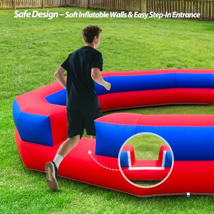 22피트 풍선 가가볼 피트 아레나, 휴대용 가가볼 코트 (내장형 송풍기 포함), 실내외 팀 빌딩 행사 및 뒷마당용