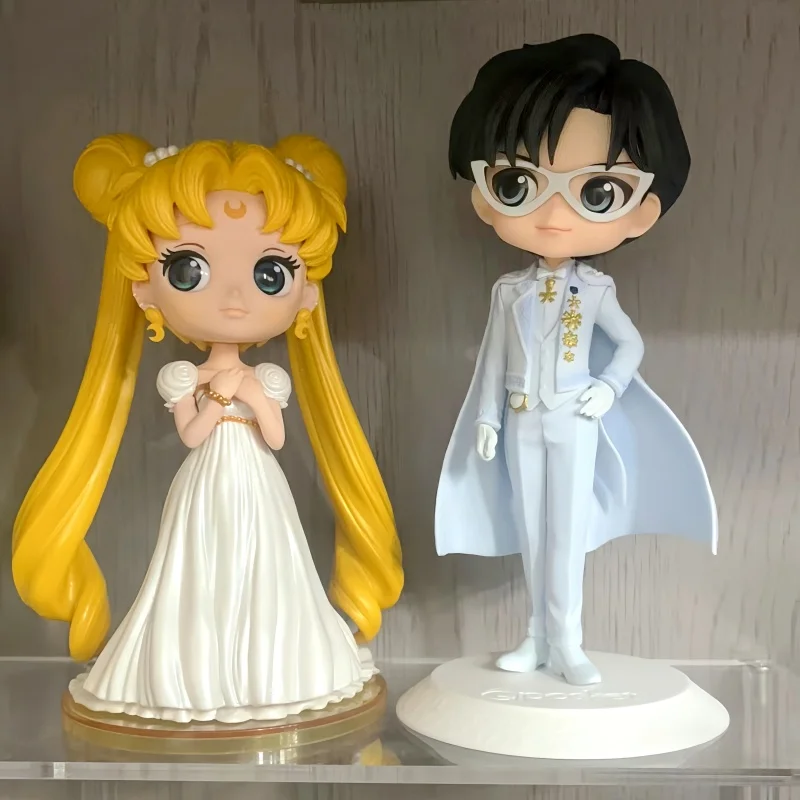 Nuevo Genuino Bandai Sailor Moon modelo Qposket juguetes Super Kaiou Michiru Moon Anime figuras de acción modelos colecciones juguetes regalos