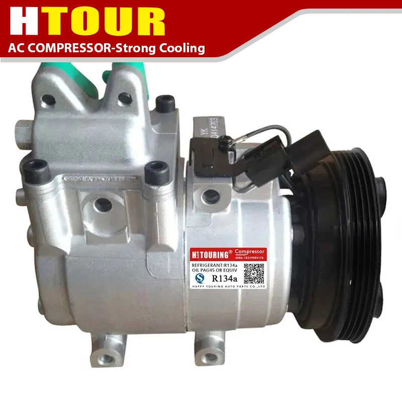 Compressor AC para caminhão hyundai H100 Porter HR Chassi de plataforma para 977014F100 HYK262 97701-4F100 HS15