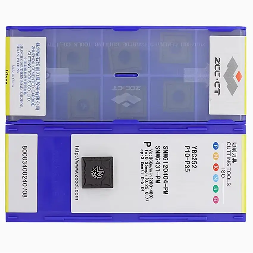 

SNMG120404-PM YBC252/SNMG120404-PM YBD152/SNMG120404-PM YBD102 ZCC.CT SNMG431 CNC carbide inserts turning inserts 10pcs/box