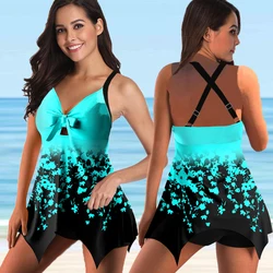 Frauen 2022 Zwei-Stück Floral Print Tankini Weibliche Plus Größe Bikini Set Badeanzug Bademode Badeanzug Bademode Biquini Neue 5XL