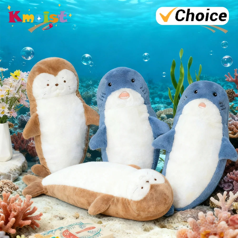 

Мягкая плюшевая игрушка Cute Seal Shark, мягкие игрушки, подушка для сна, кавайные куклы, рождественские подарки для девочек, подушка для домашнего декора