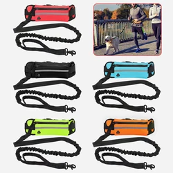 Hands Free Dog Leash for Running Walking Reflective Leash with Waist Bag Telescopic Leash Pet Dog Explosion-proof Running Leash