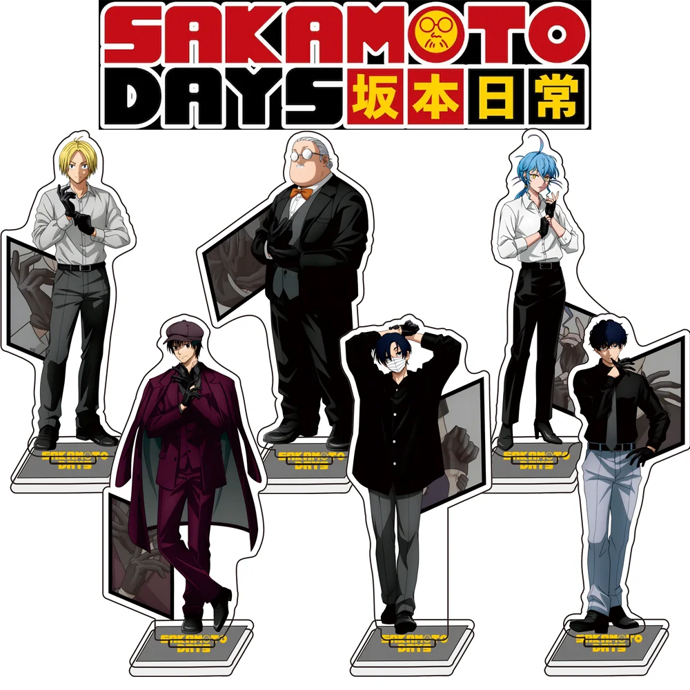 Anime Sakamoto Days Standee - Adorno de escritorio de personaje acrílico de estilo formal de 15 cm Figura coleccionable linda Regalo de Navidad para fanáticos