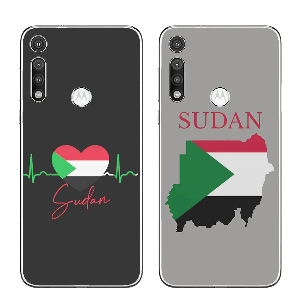 Custodia per telefono con emblemi bandiera del Sudan per Samsung Galaxy A04 A14 A23 A34 A54 M23 M33 M52 M53 M30S M31 M51 M21 custodia morbida Funda