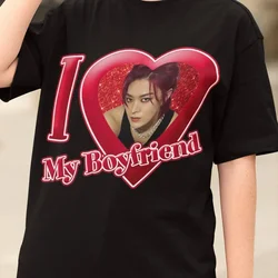 Nct 127 Yuta I Love My Boyfriend Shirt Custom Kpop Gift Ideas For Fans Nctzen Summer fashion New Arrival Cotton Short Sleeve2024