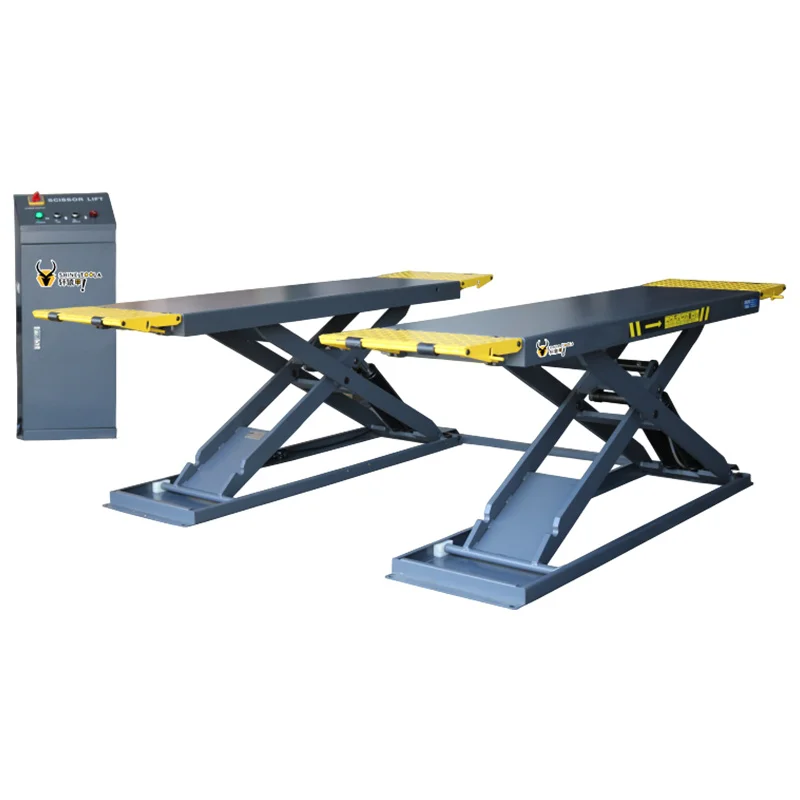 Automatic Leveling and Pressure Regulation Four Cylinder Direct Mid-position Scissor Car Lift