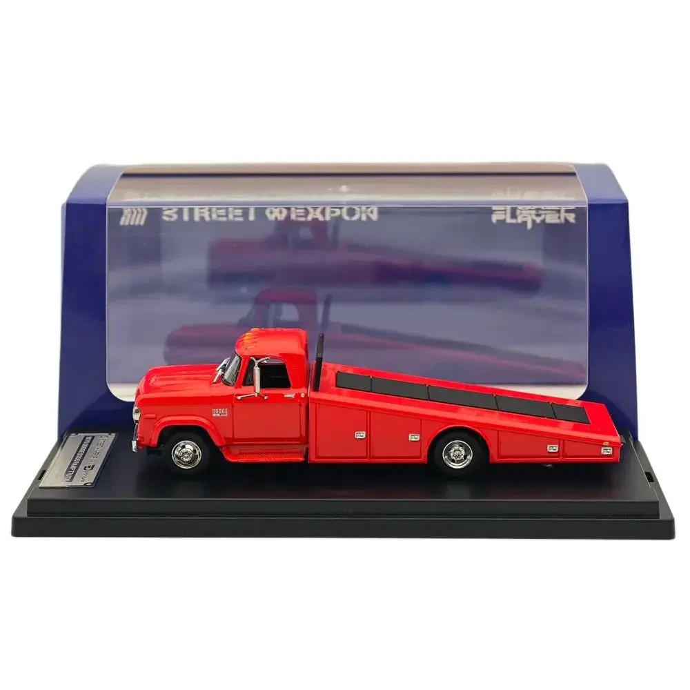 

SW 1/64 for 1970 D300 RAMP TRUCK Car Transporter Red Diecast Models Auto Toys Gift Collection