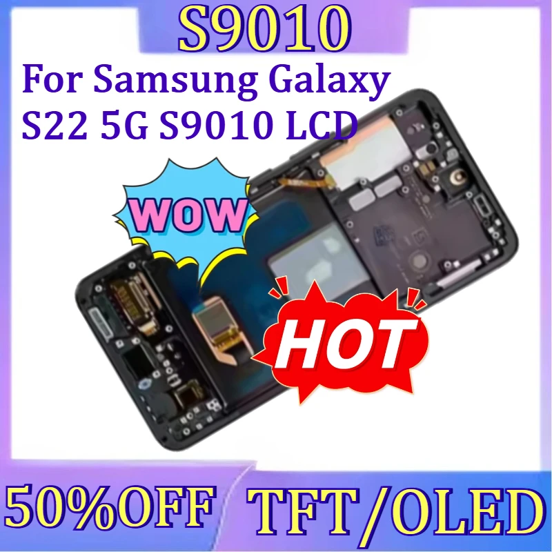 

For Samsung Galaxy S22 5G S9010 LCD Display Touch Screen Digitizer with Frame For Samsumg S22 LCD NEW TFT/OLED Display Screen