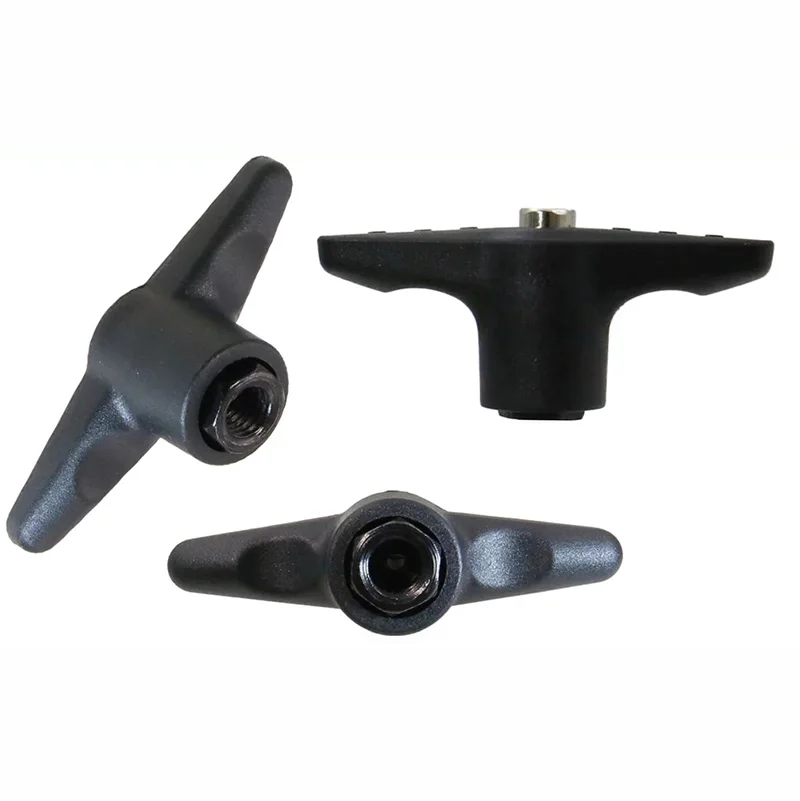 1 قطعة البلاستيك T-شكل مقبض قابل للتعديل المسمار النايلون فراشة تعديل الذاتي قفل مقبض ثابت M5 M6 M8 M10 M12