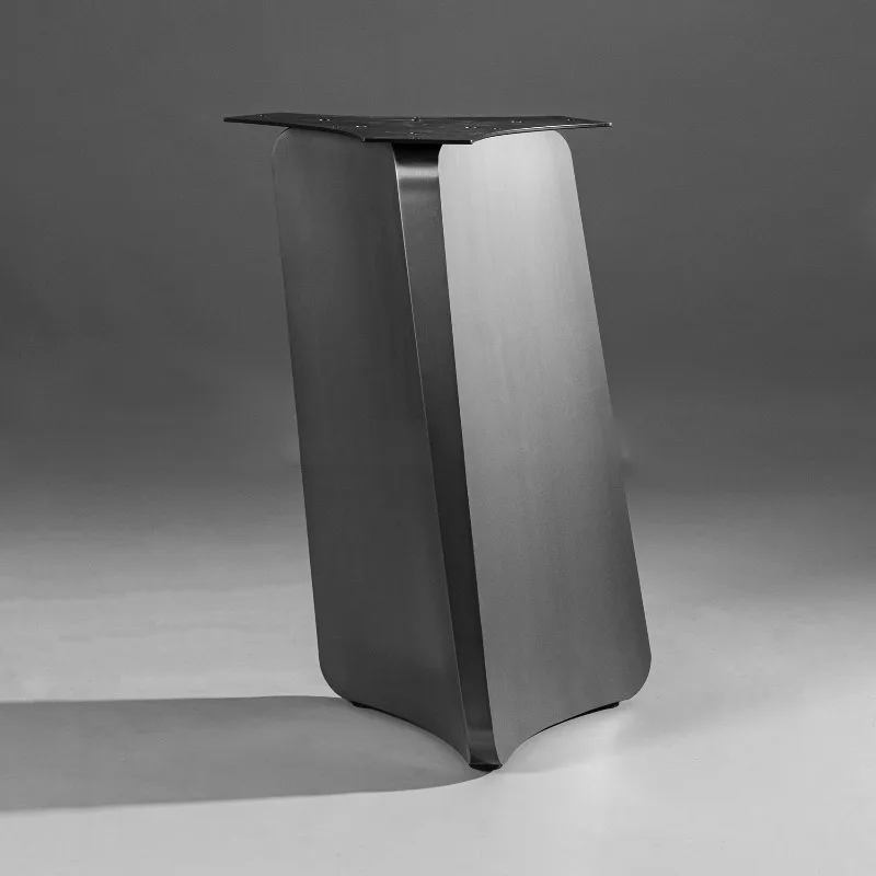 201 stainless steel brushed marble rock slab luxury stone dining table leg bracket