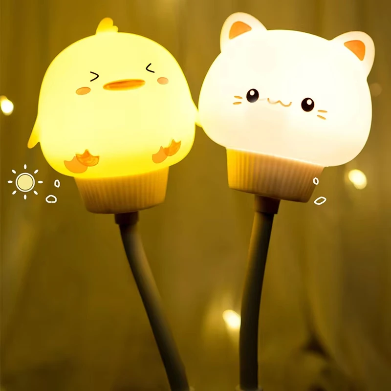 USB Cartoon Cute Night Light With Remote Control Babies Bedroom Decorative Feeding Light Bedside Tabe Lamp Xmas Gifts For Kids