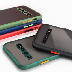 Lens Protector Translucent Matte Case for Samsung Galaxy S10 S10E S8 S9 S10 S20 S21 Note 8 9 10 20 Plus Cover