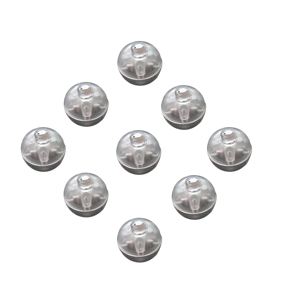 

10 PCS Round LED Flash Ball Lamp Balloon Light Ornament Christmas Wedding Party Decoration (White) balloon lamp