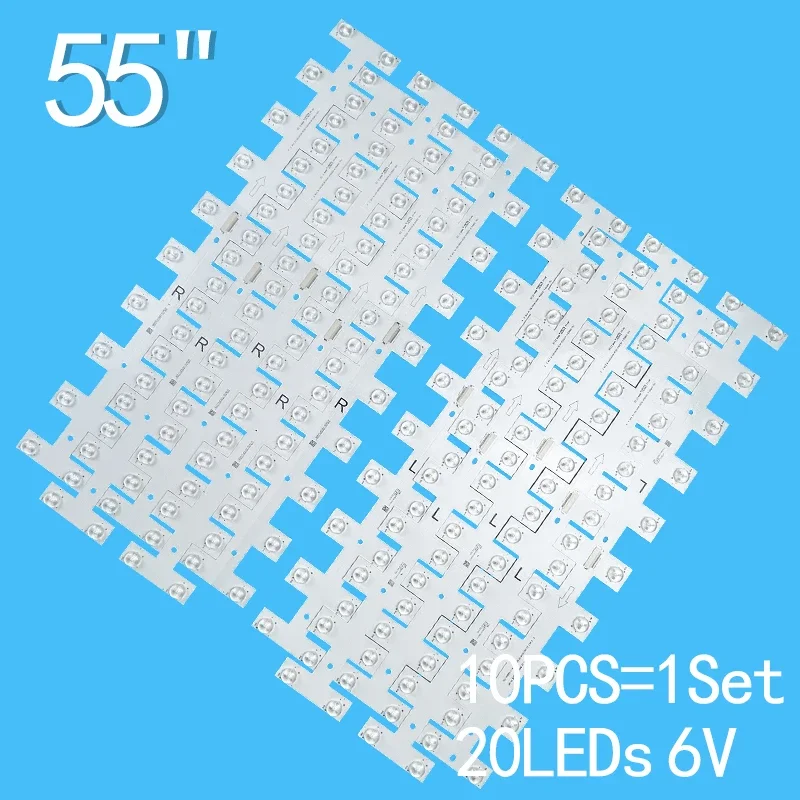 

FOR TCL 55R625 LED Backlight Strips(10) 55R62-L-5X20EA-3030-NC / 55R62-R-5X20EA-3030