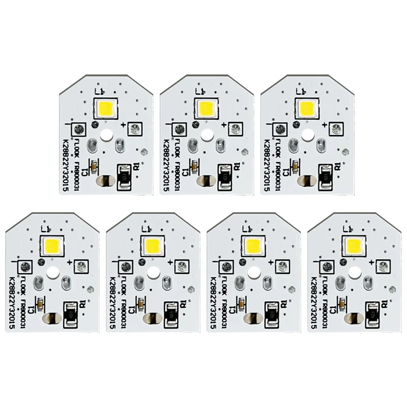 

ABBN-7Pcs WR55X25754 Refrigerator LED Light Board For GE Refrigerator WR55X30602 WR55X26486 Repair Accessories