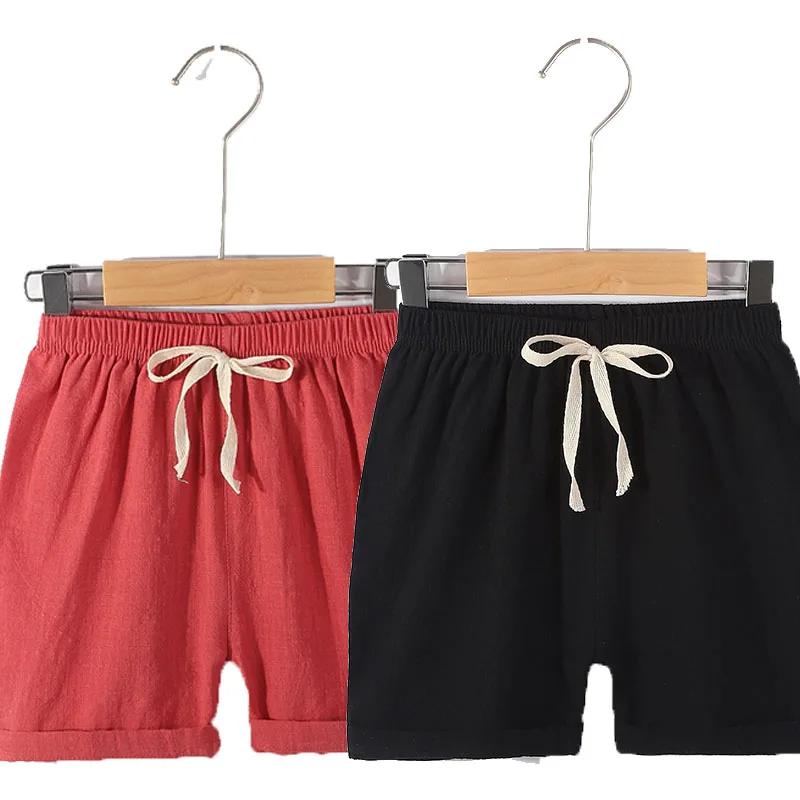 Cotton and Linen Boys Summer Shorts Children\'s Clothing Koren Kids Girls Clothes Teenager Summer Beach Short Pants Kids Clothing