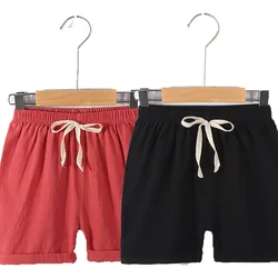 Cotton and Linen Boys Summer Shorts Children's Clothing Koren Kids Girls Clothes Teenager Summer Beach Short Pants Kids Clothing