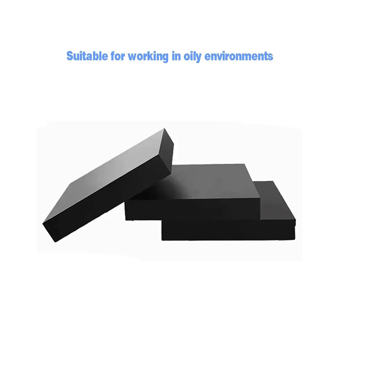 Black Shock-Absorbing Pad/Insulated High Elasticity Cushioning, High-Temperature Resistant, Thickened Industrial Rubber Block