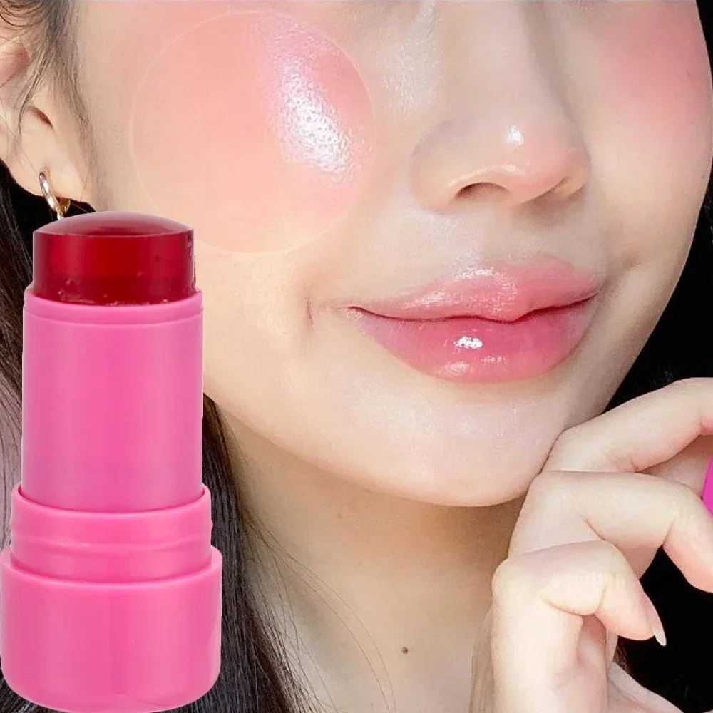 Gehydrateerde Gelei Gezicht Verhelderende Blush Stick Dual-Use Rouge Voor Lippen Wangen Blusher Matte Doorschijnende Tint Blush Stick Make-Up