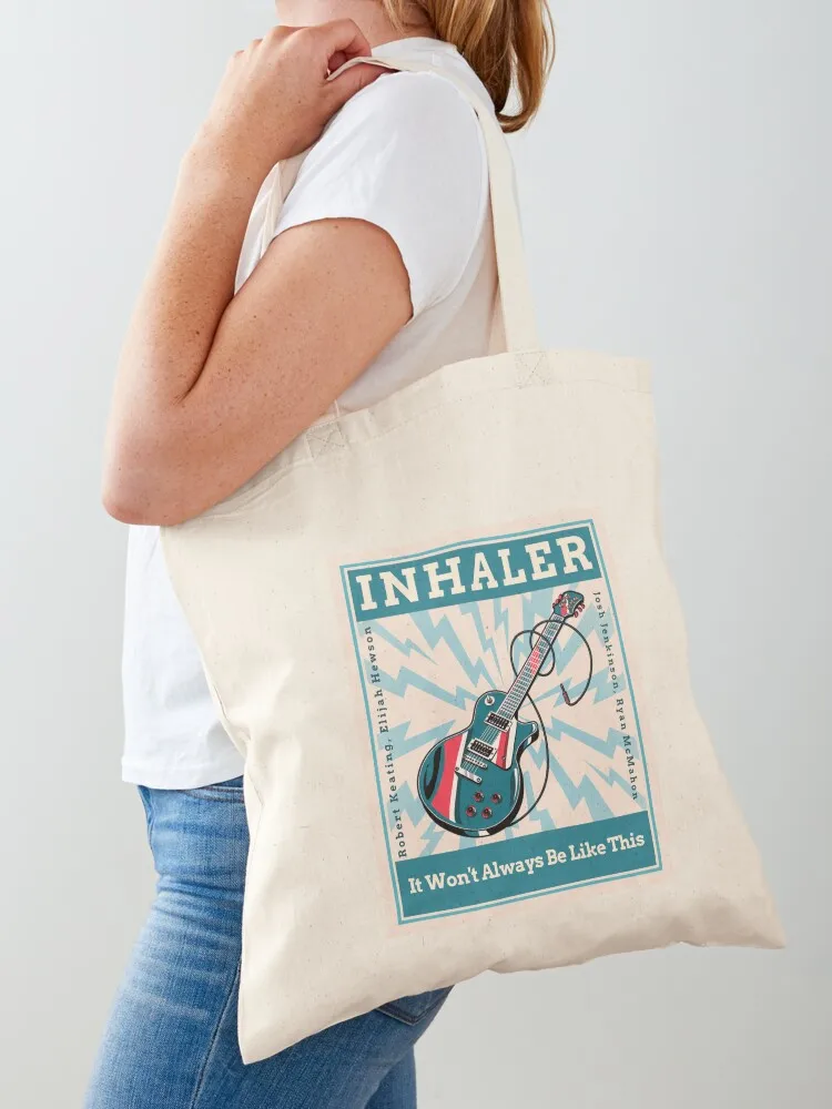 

Inhaler - Retro Vintage Grunge look with Elijah, Josh, Robert, and Ryan Irish Rock band-Guitar Tote Bag custom bags eco pack