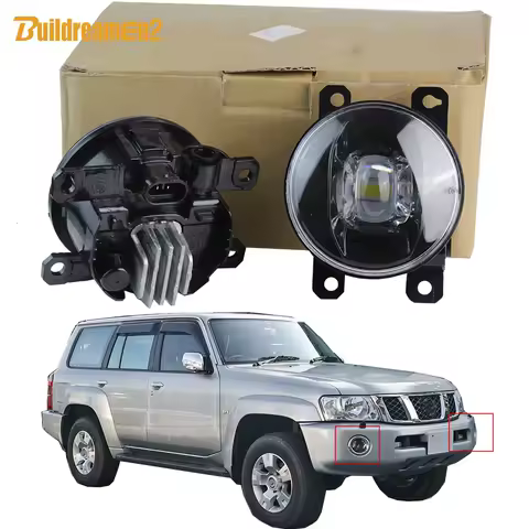 2 X LED Lens Canbus Fog Light For Nissan Safari Patrol Y61 Facelift 2005 2006 2007 2008 2009 30W 8000LM Adjustable Car Fog Lamp