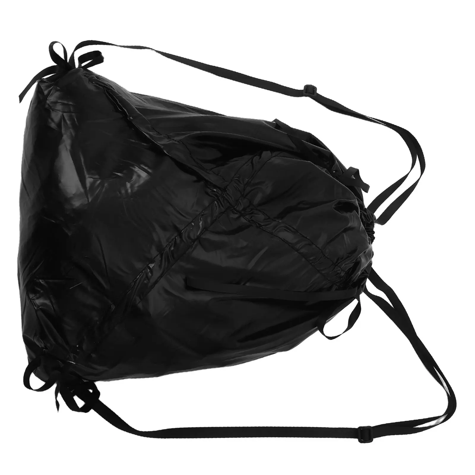 Large Capacity Drawstring Backpack Pleated Glossy Finish Lightweight Unisex Shoulder Bag School Travel Gym Storage