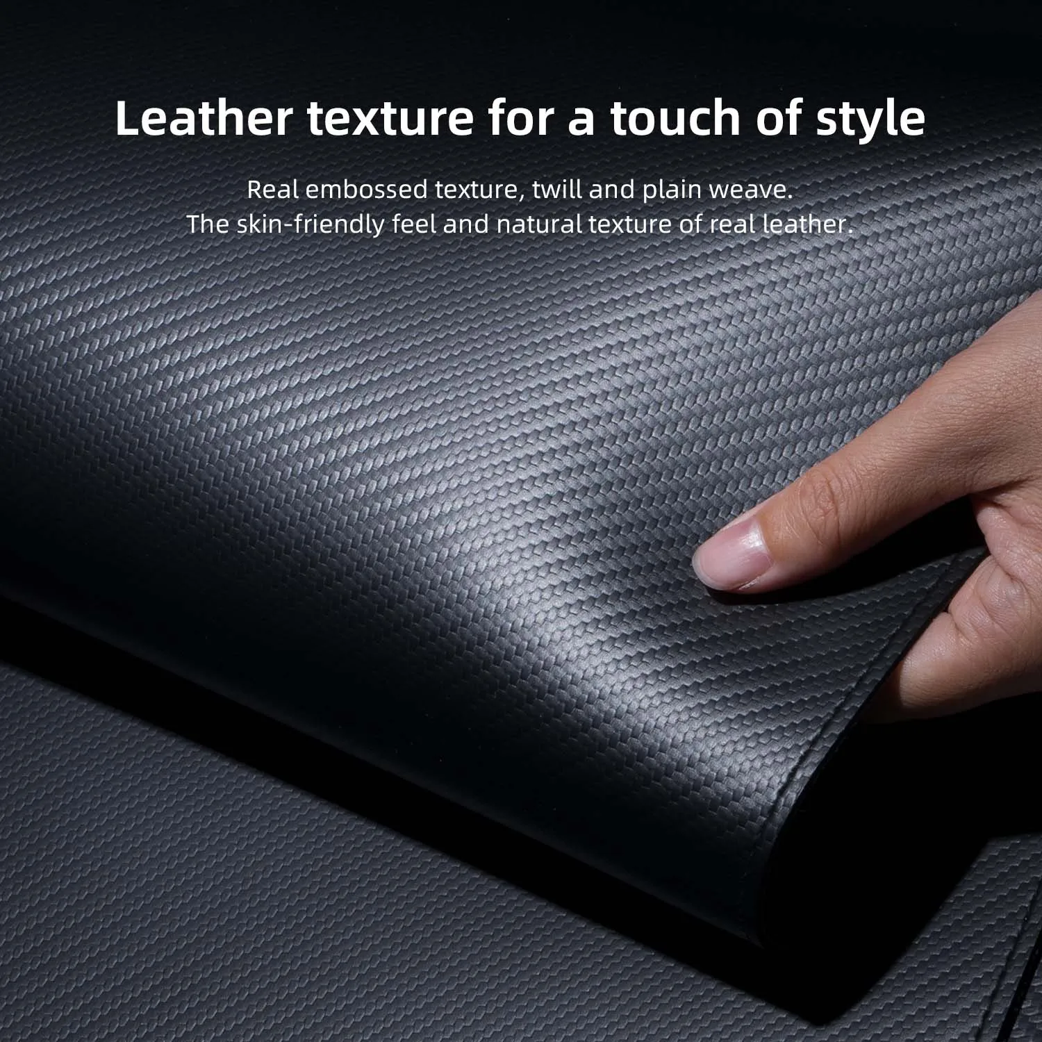 Carbon Fiber Texture Leather Desk Pad Mouse Pad Gaming Design Waterproof Large Desk Mat for Office /Home