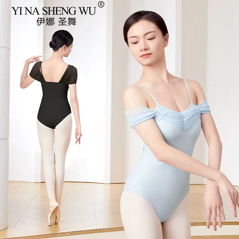 

Балетные трико, женские необычные камзолы, танцевальные трико без бретелек, нейлоновое балетное боди, гимнастический купальник