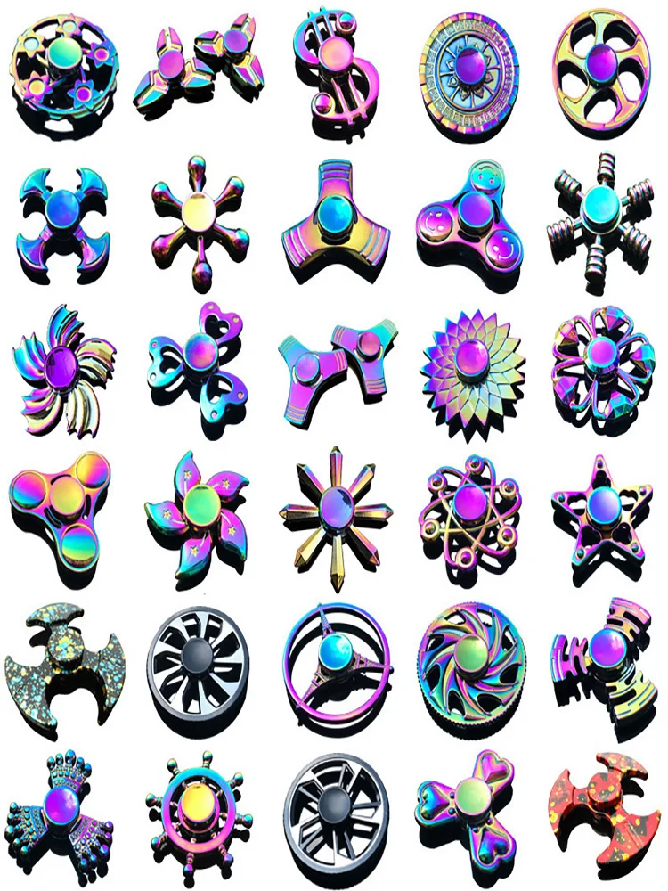 Bunter Legierungs-Fingerspinner, Metall-Fingerrotations-Ornament, Freizeit-Stressabbau-Deko, Party-Geschenk – Detail 6