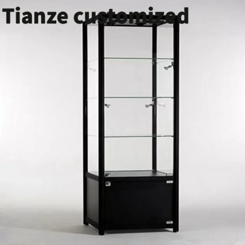 Customized-Tall  Commercial Showcase Low Price Product Display Cabinet Glass Display Cabinet Retail Store