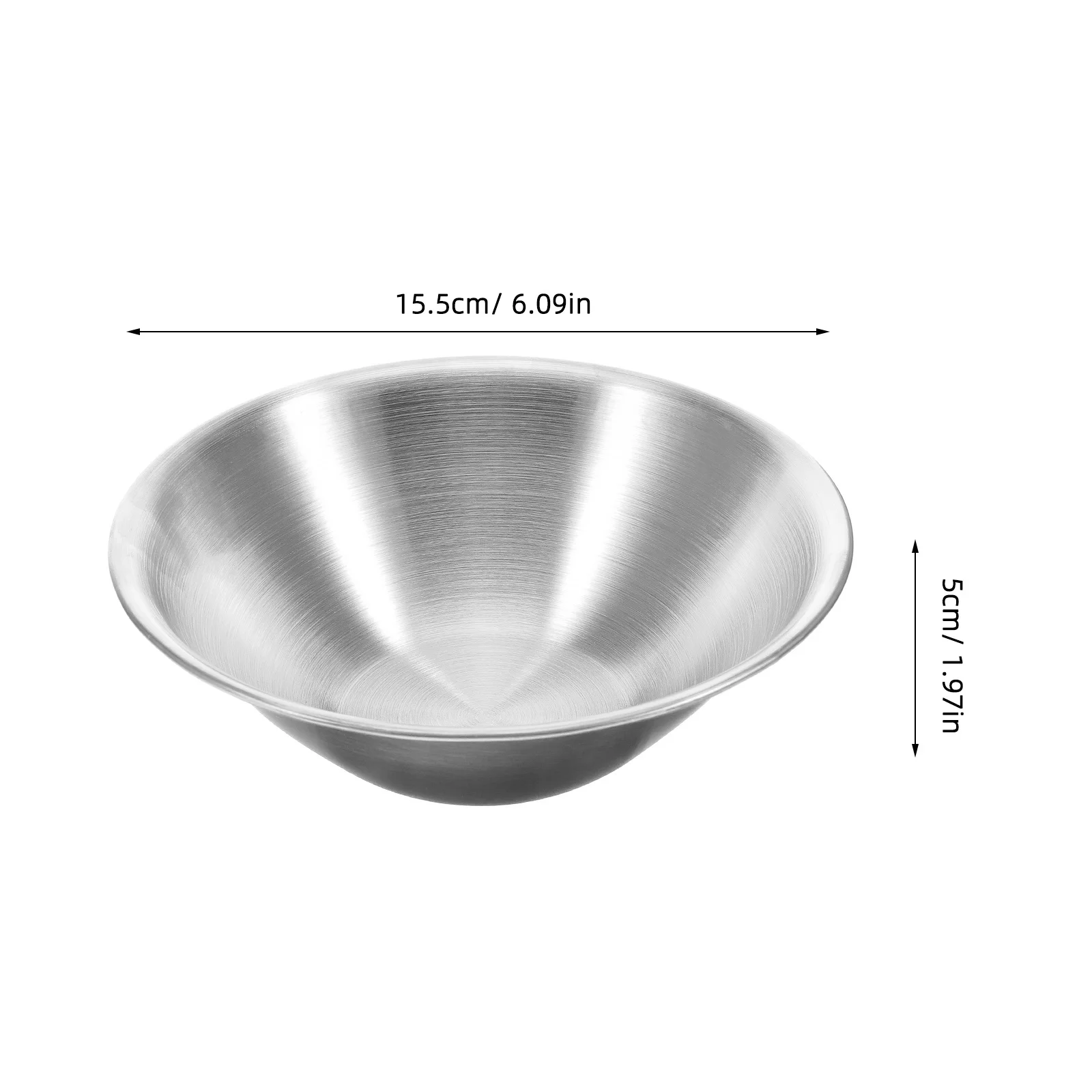 2Pcs Stainless Steel Mixing Bowl Set Smooth Lightweight Stackable Salad Bowl for Indoor Outdoor Multi-Function Serving Use