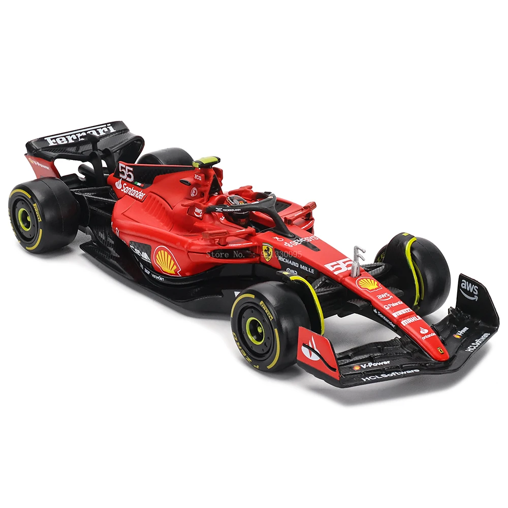 Bburago 1:43 F1 2023 16# Charles Leclerc Scuderia Ferrari SF23 #55 Carlos Sainz Alloy Car Die Cast Car Model Toy Collection Gift